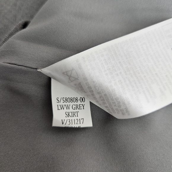 Banana Republic Straight Pencil Skirt Wool Gray Zip Back Career Business 2 - Picture 6 of 6